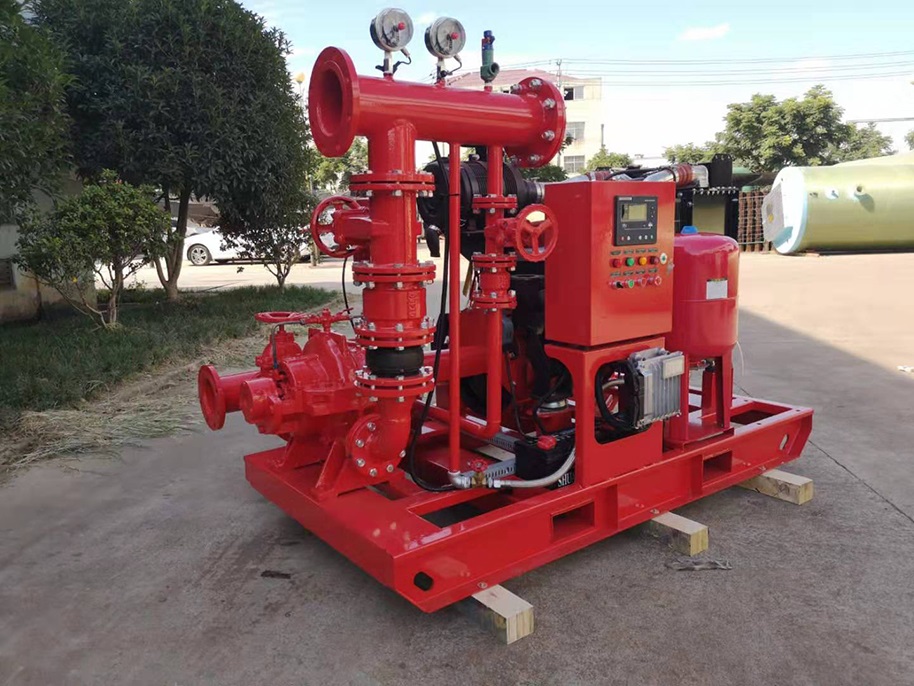 德州客戶的大型雙動力柴油機消防泵，消防水泵生產完成，發貨啦！